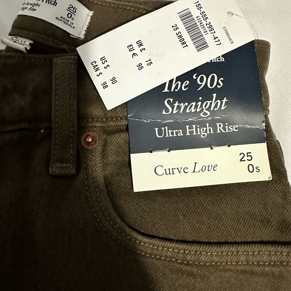 Abercrombie Brown 90s Straight Jeans